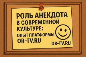 Роль анекдота в современной культуре: опыт платформы OR-TV.ru