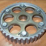 What does a split camshaft gear do?