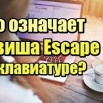 What does the escape key on the keyboard mean?