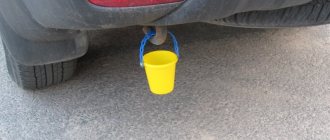 Why do drivers hang a small bucket behind the car?