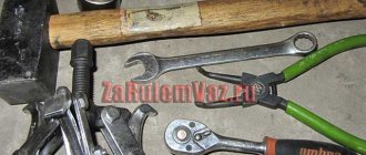 tool for replacing the rear wheel wheel bearing on a VAZ 2114