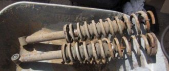 Worn out old shock absorbers