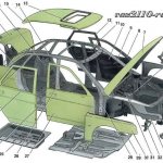 Control points of the VAZ 2110: Control points of the VAZ 2110 body - geometric dimensions of the VAZ 2110 body by control points
