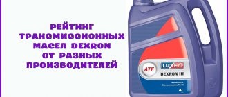 Лучшие трансмиссионные масла Dexron разных производителей