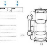 transcript of the auction sheet for a Japanese car
