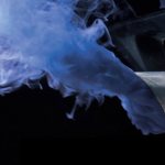 Blue smoke from the exhaust pipe of a gasoline engine
