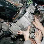 Removing the manual transmission