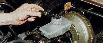 Replacing brake fluid VAZ 2114